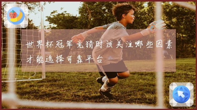 世界杯冠军竞猜时该关注哪些因素才能选择可靠平台
